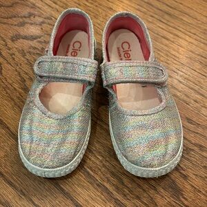 Cienta Rainbow Shimmer Shoes Girls Size 25 Made In Spain GUC